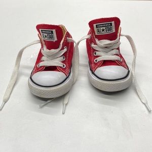 Toddler red converse sneakers. Great condition like new!